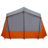 Camping Tent Cabin 5-Person Grey and Orange Waterproof 94754