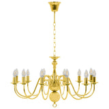 ZNTS Chandelier Golden 12 x E14 Bulbs 281623