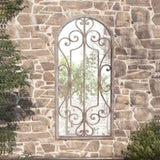 Garden Mirror Sand 100x45 cm Iron for Outdoor Use 318373