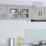 Wall Glass Cabinet PORTO 2 pcs Concrete Grey 40 x 31 x 40 cm 885192