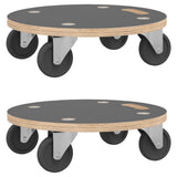 Transport Trolleys 2 pcs Round 38x11.5 cm 154892