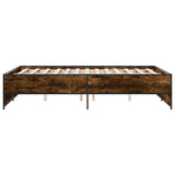 Bed Frame without Mattress Smoked Oak 140x190 cm 3279899