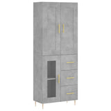 Highboard Concrete Grey 69,5x34x180 cm Engineered Wood 3199933
