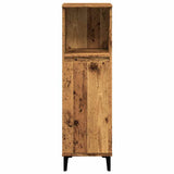 Bathroom Cabinet Old Wood 30x30x100 cm Engineered Wood 857111