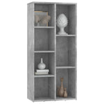 ZNTS Book Cabinet Concrete Grey 50x25x106 cm Engineered Wood 801111