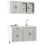 4 Piece Kitchen Cabinet Set Kalmar Grey Sonoma Engineered Wood 3314857