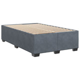 Box Spring Bed with Mattress Dark Grey 120x200 cm Velvet 3285276