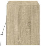 TV Wall Cabinet with LED Lights Sonoma Oak 100x31x35 cm 852364
