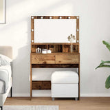 Dressing Table Old Wood 80 x 41 x 134.5 cm Engineered Wood 871537