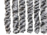 Fly Curtain Grey and Black and White 100x230 cm Chenille 377338