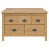 Coffee Table with Drawer HILL Honey Brown 79.5 x 79.5 x 49 cm 42025040