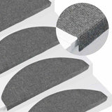 Stair Mats Self-adhesive 20 pcs Grey 65x22.5x3.5 cm 3365911