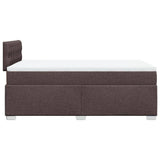 Box Spring Bed with Mattress Dark Brown 120x190 cm Fabric 3285837