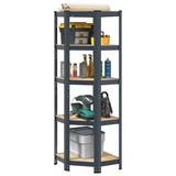 ZNTS 5-Layer Corner Shelf Anthracite Steel&Engineered Wood 4016946