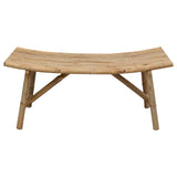 Garden Bench Natural 110 x 45 x 50 cm Bamboo 42028234