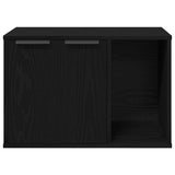 Cat Litter Box Enclosure Black Oak 60x40x40 cm Engineered Wood 865986