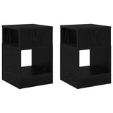End Table 2 pcs Black Oak 30.5 x 30 x 45 cm Engineered Wood 890899