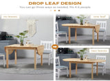 4-6 Person Wooden Drop-Leaf Table - Natural Finish T3398P344124