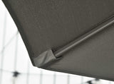3 Offset Parasol Cantilever Hanging Umbrella 360&deg Rotation w/ Base Dark Grey T3398P314228