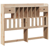 Headboard with Storage 140 cm Solid Wood Pine 855511