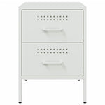 ZNTS Bedside Cabinets 2 pcs White 36x39x50.5 cm Steel 842933