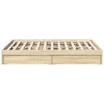 Bed Frame with Drawers without Mattress Sonoma Oak 140x190 cm 3280687
