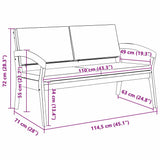 Garden Bench Brown Solid Acacia wood 4106471