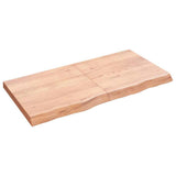 Bathroom Countertop Light Brown 120x60xcm Treated Solid Wood 3156144