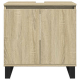 ZNTS 3 Piece Bathroom Furniture Set Sonoma Oak Engineered Wood 3307675