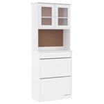 Highboard ALTA White 77x35x188cm Solid Wood Pine 3187778