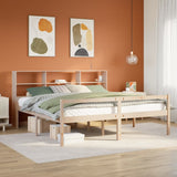 Bookcase Bed without Mattress 180x200 cm Super King Solid Wood Pine 3322022