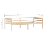 Bed Frame without Mattress Solid Pinewood 90x200 cm 322051