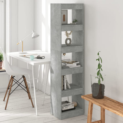 Book Cabinet/Room Divider Concrete Grey 40x30x166 cm 811632