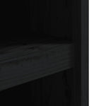 Outdoor Kitchen Cabinets 2 pcs Black Solid Wood Pine 3196132