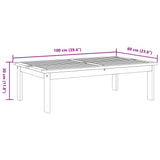 Garden Table 100x60x30 cm Solid Wood Acacia 365846