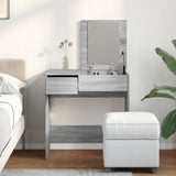 Dressing Table with Mirror Grey Sonoma 73x46.5x120 cm 848225