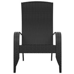 Garden Adirondack Chair Black Poly Rattan 319694