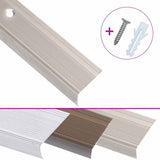 Stair Nosings in L-shape 15 pcs Aluminium 100 cm Champagne 146776