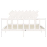 Bed Frame without Mattress White 160x200 cm Solid Wood Pine 3193477