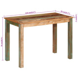 Dining Table 110x55x76 cm Solid Wood Reclaimed 373980