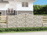 Arched Gabion Baskets 8 pcs 300x50x160/180 cm Galvanised Iron 3146761