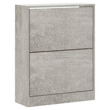 Shoe Cabinet Concrete Grey 63x24x81 cm Engineered Wood 342559