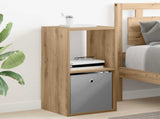 Bedside Table with Drawer 2 pcs Artisan Oak 35 x 32 x 68.5 cm 8000643