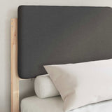 Bed Frame with Upholstered Headboard Dark Grey 140 x 200 cm 3398160