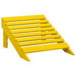 Garden Adirondack Chair with Ottoman Solid Fir Wood Yellow 315864