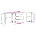 Sideboards 3 pcs Grey Sonoma Engineered Wood 3185405