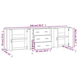 Sideboards 3 pcs Grey Sonoma Engineered Wood 3185405