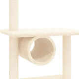 Cat Tree with Sisal Scratching Posts Cream 279 cm 171615