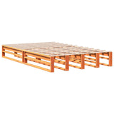 Bookcase Bed without Mattress Wax Brown 135x190 cm Double Solid Wood Pine 3323985