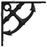 Wall Shelf Brackets 12 pcs Black 14.5 x 14.5 x 3.5 cm Steel 42038908